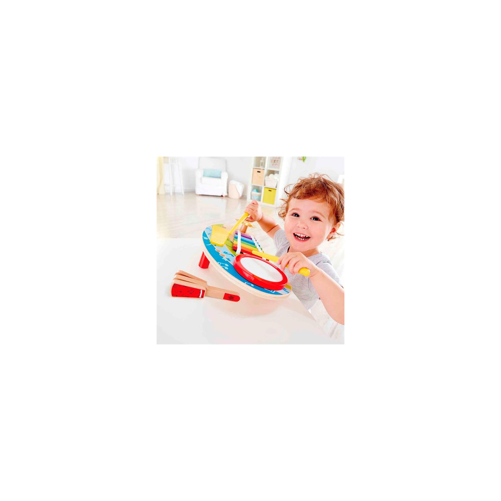 Музыкальная игрушка Hape Детский ксилофон Мини-оркестр 5 в 1 (E0612) изображение 4