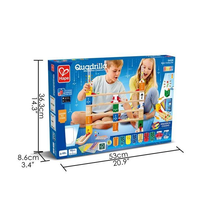 Конструктор Hape лабиринт Quadrilla Программирование основы 130 элементов (E6028) изображение 4