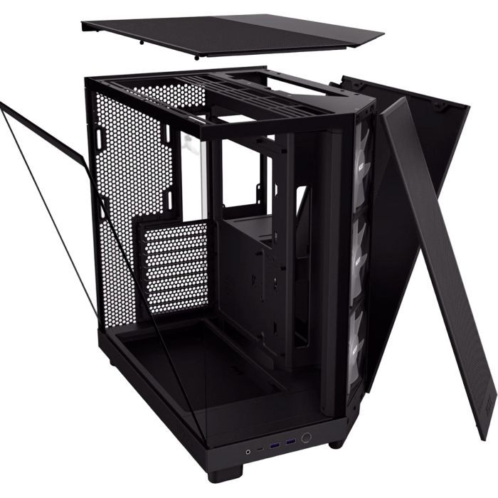 Корпус NZXT H6 Flow RGB All Black (CC-H61FB-R1) изображение 6