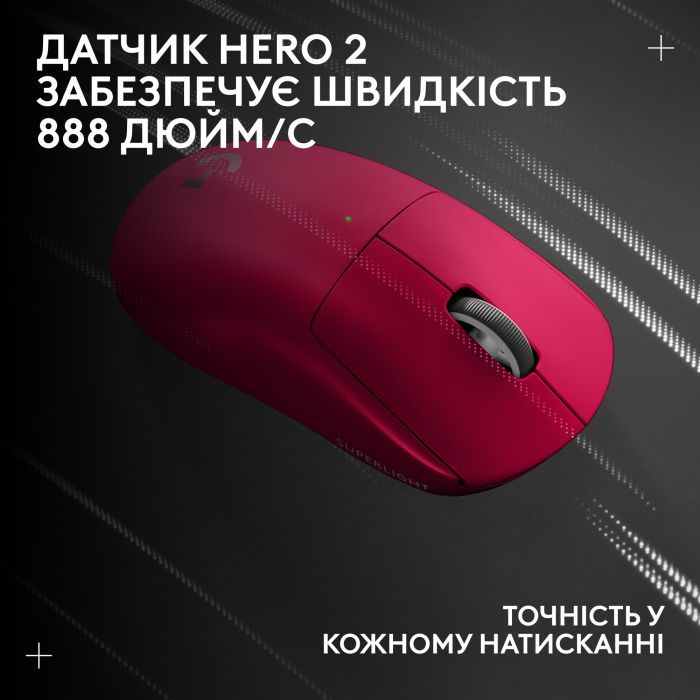 Мышка Logitech G Pro X Superlight 2 Lightspeed Wireless Black (910-006630) изображение 12