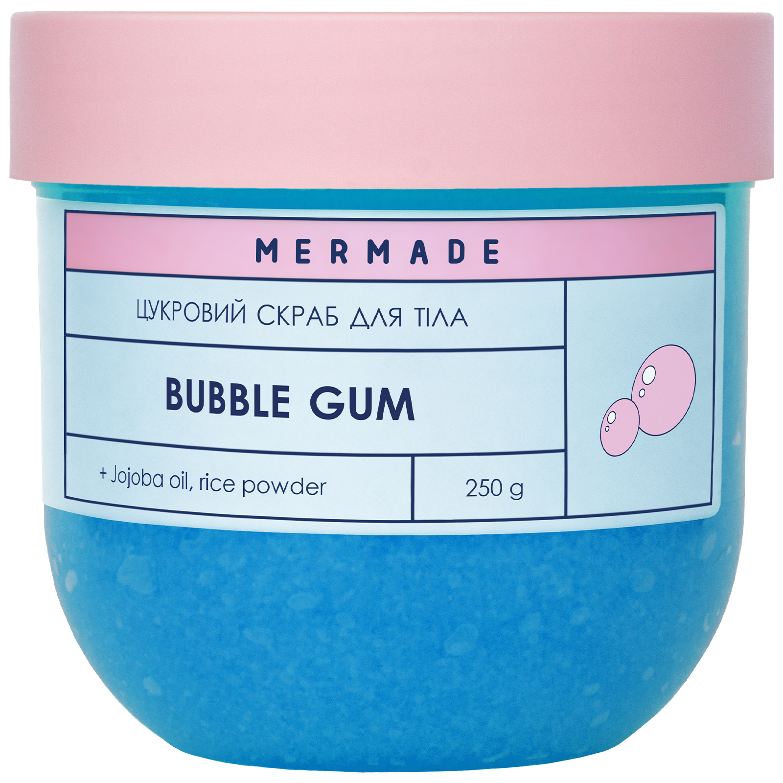 Скраб для тела Mermade Bubble Gum Сахарный 250 г (4820241303694)