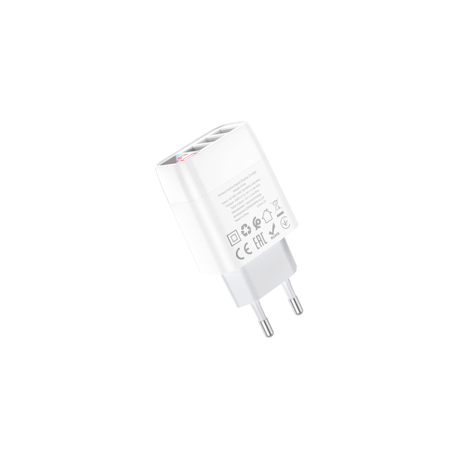 Зарядний пристрій HOCO C93A Easy charge White (6931474760593) зображення 4