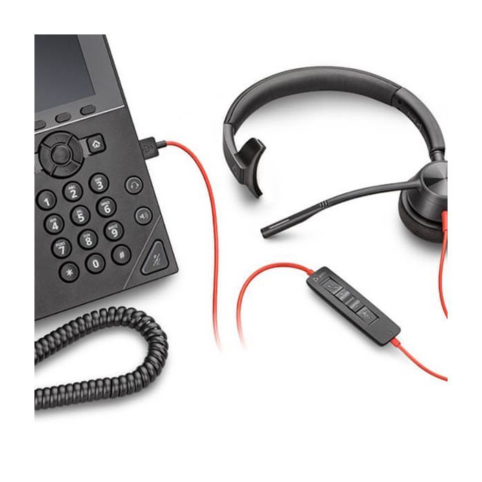 Навушники Poly Blackwire 3310-M USB-A/C (8X216AA) зображення 3