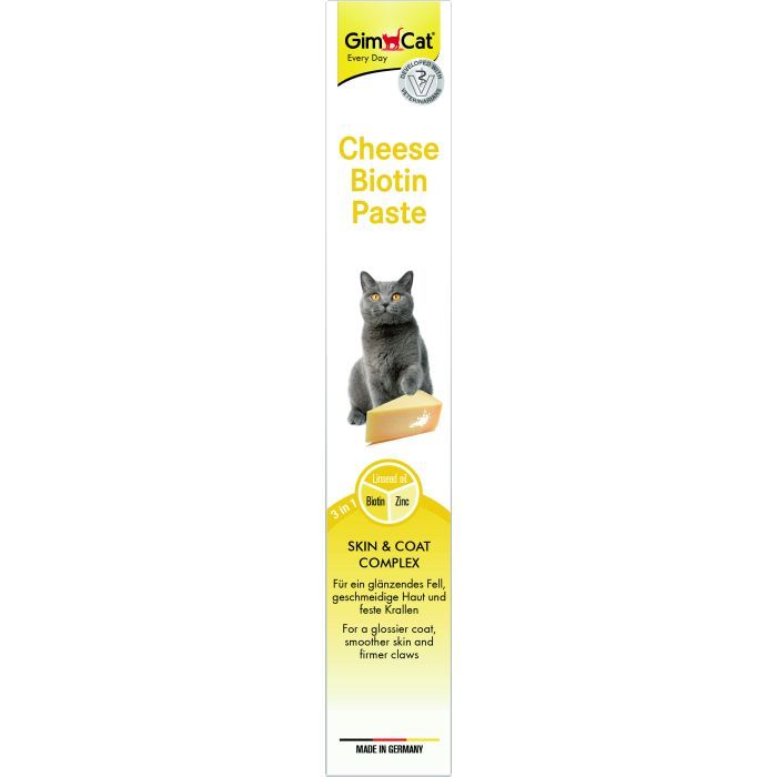 Паста для животных GimCat Cheese Biotin Paste творог с биотином 100 г (4002064401010) изображение 2