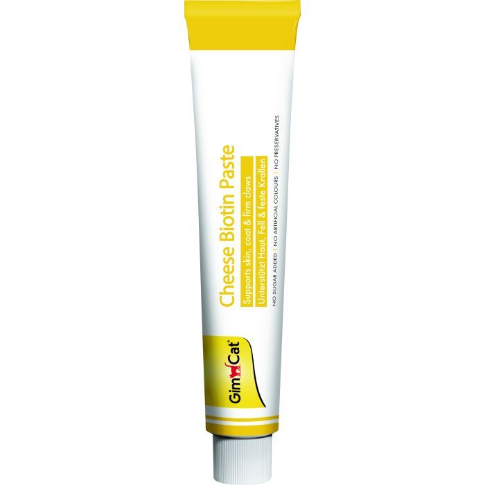 Паста для животных GimCat Cheese Biotin Paste творог с биотином 100 г (4002064401010) изображение 3