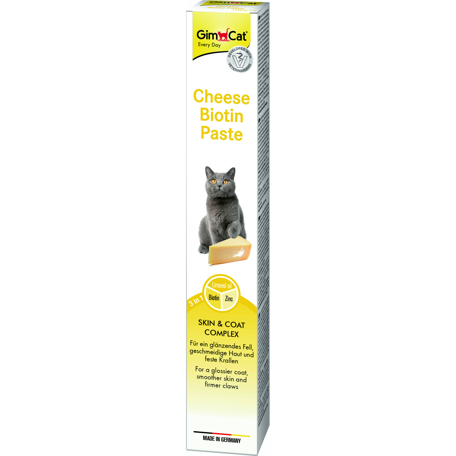 Паста для тварин GimCat Cheese Biotin Paste cирна з біотином 100 г (4002064401010)