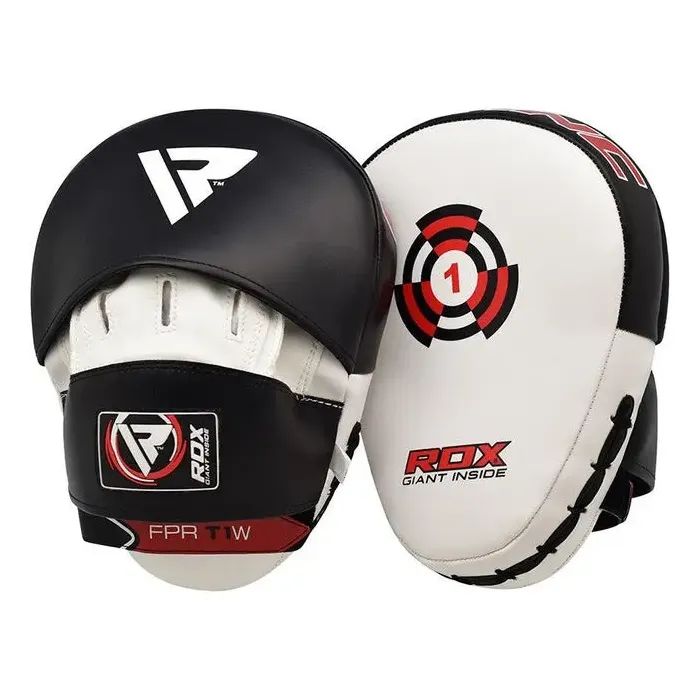 Лапи боксерські RDX T1 Curved White/Black (FPR-T1W)