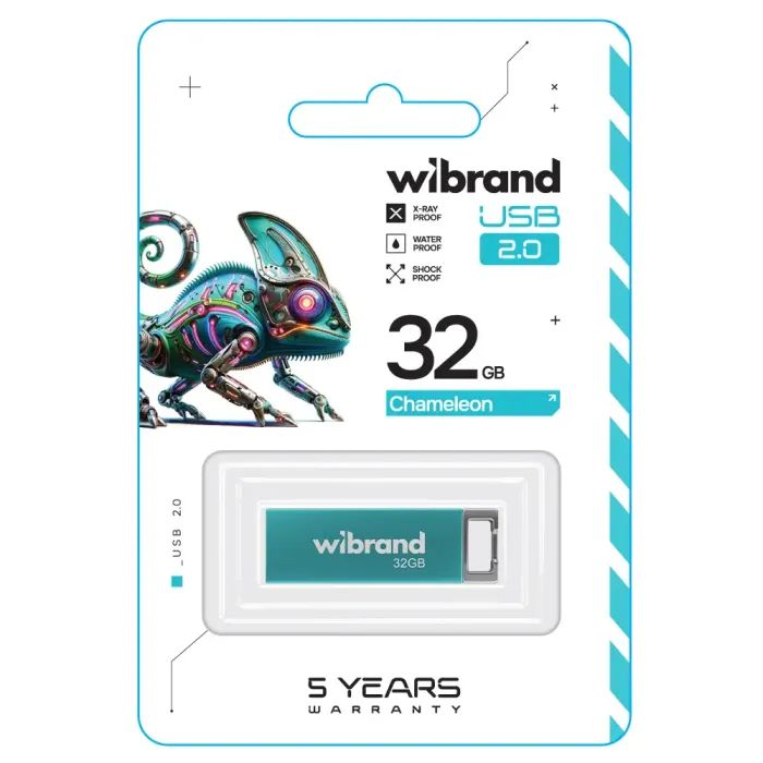USB флеш накопичувач Wibrand 32GB Chameleon Black USB 2.0 (WI2.0/CH32U6B) зображення 2