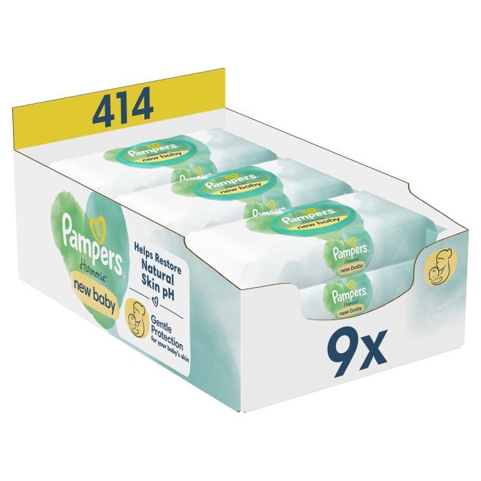 Детские влажные салфетки Pampers Harmonie New baby 24 пачки х 46 шт (8006540815953)