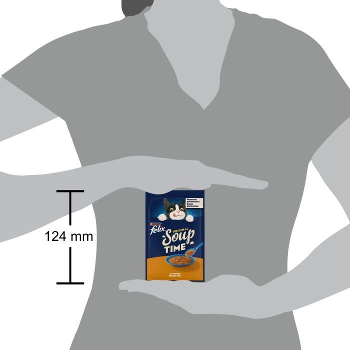 Вологий корм для кішок Purina Felix Суп з куркою 48 г (8445290571243) зображення 4