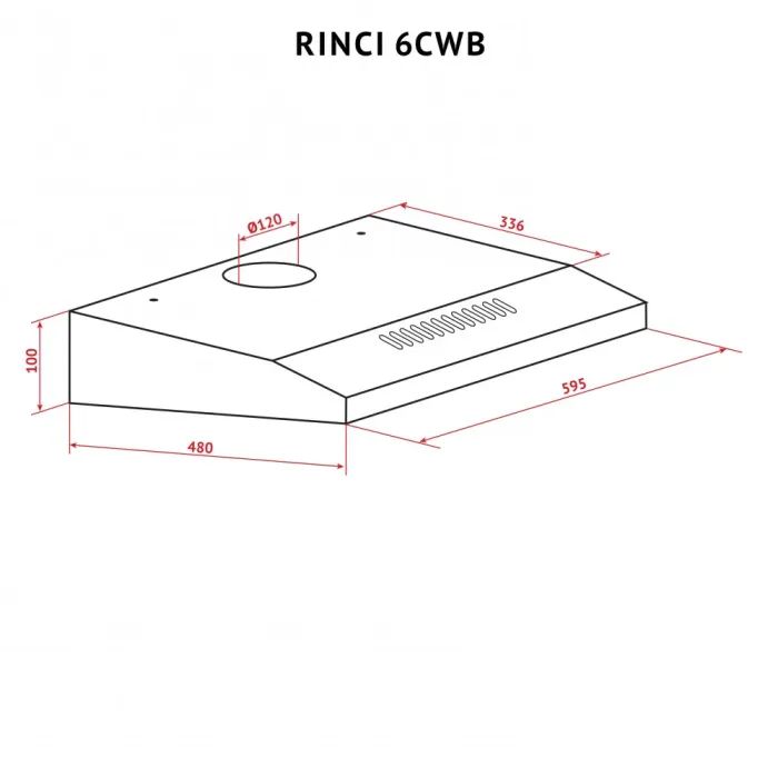 Вытяжка кухонная Perfelli RINCI 6CWB NERO изображение 12