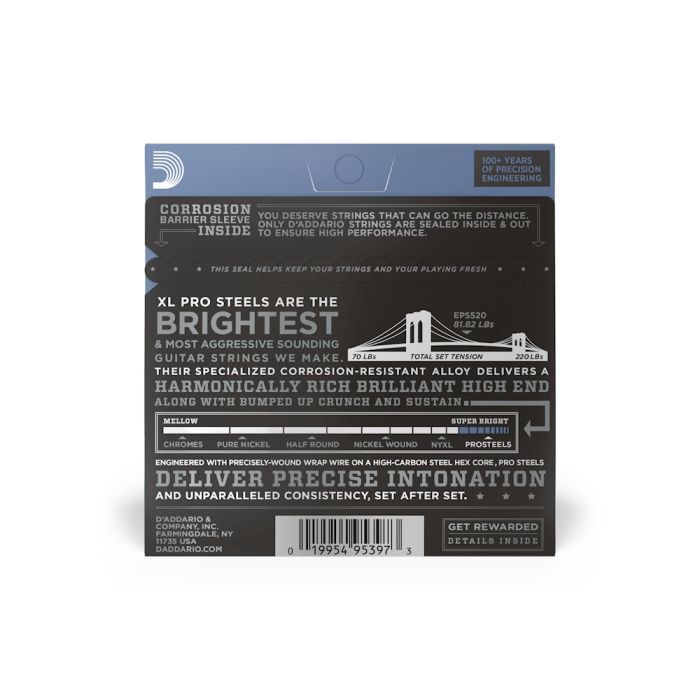 Струны для гитары D'Addario XL ProSteels Super Light (9-42) (EPS520) изображение 3