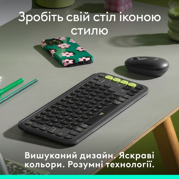 Клавіатура Logitech POP Icon Keys Bluetooth UA Lilac (920-013074) зображення 2