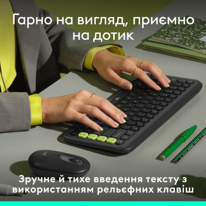 Клавіатура Logitech POP Icon Keys Bluetooth UA Lilac (920-013074) зображення 3