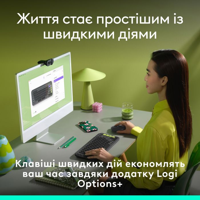 Клавіатура Logitech POP Icon Keys Bluetooth UA Lilac (920-013074) зображення 4