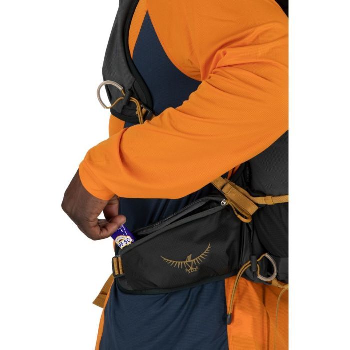 Рюкзак туристичний Osprey Talon Velocity 30 dark charcoal/tumbleweed yellow - S/M - чорний (009.3543) зображення 7