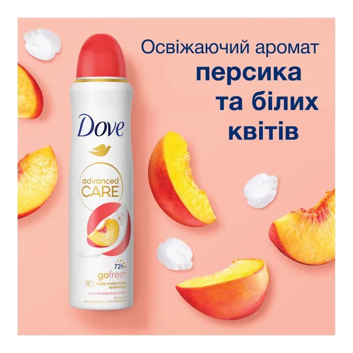 Антиперспирант Dove Персик и белые цветы 150 мл (8720181444524/8720181443572) изображение 4
