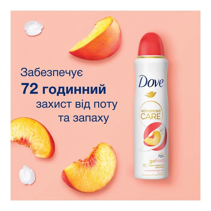 Антиперспирант Dove Персик и белые цветы 150 мл (8720181444524/8720181443572) изображение 6