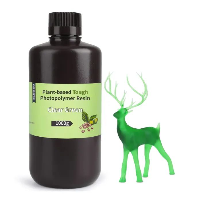 Фотополімерна смола ELEGOO Resin, Plant-Based 1кг, transparent green (50.103.0032)