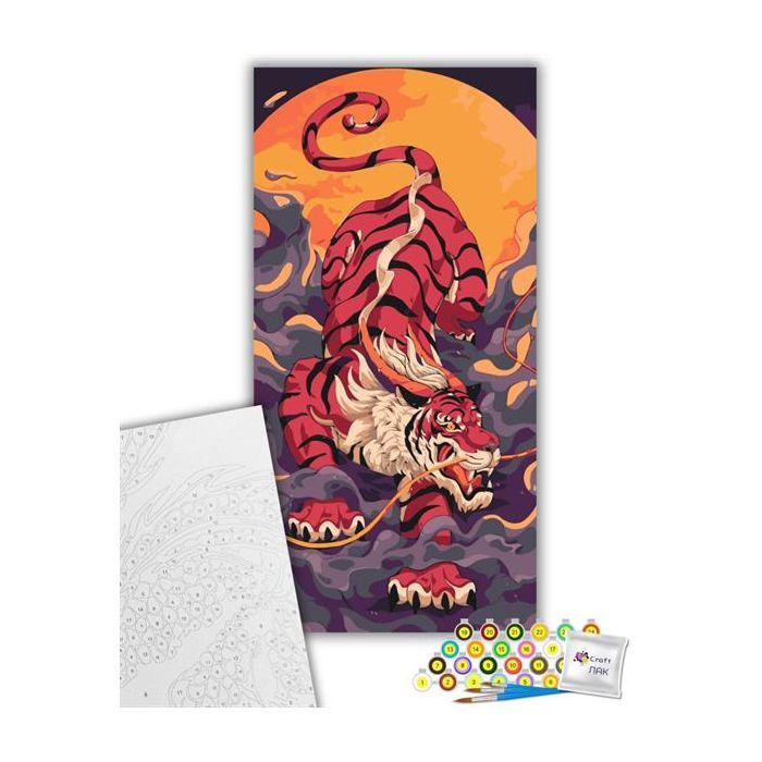 Картина по номерам ArtCraft Тигр, що підкрадається 40х80 см (11593-AC)