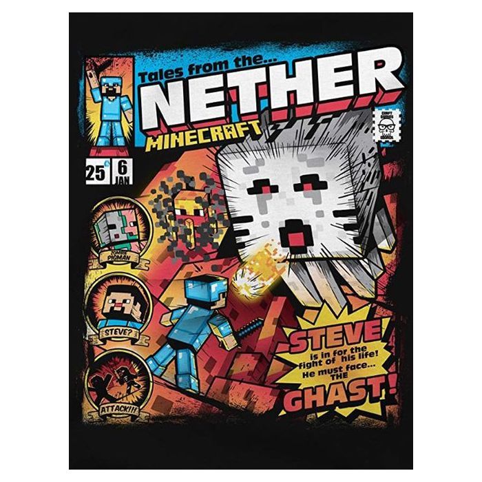 Футболка Jinx Minecraft Tales from the Nether Black Youth S (JINX-7334S) изображение 3