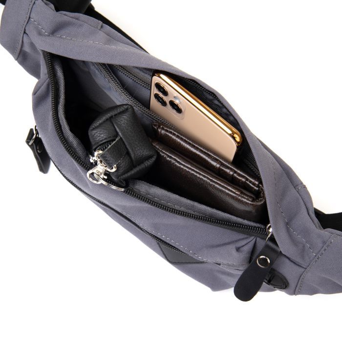 Сумка Vintage Бананка нейлон Зеленая (20636) изображение 6