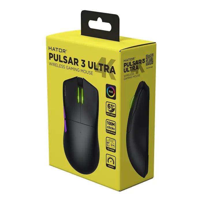 Мишка Hator Pulsar 3 Ultra 4K Wireless Black (HTM680) зображення 7