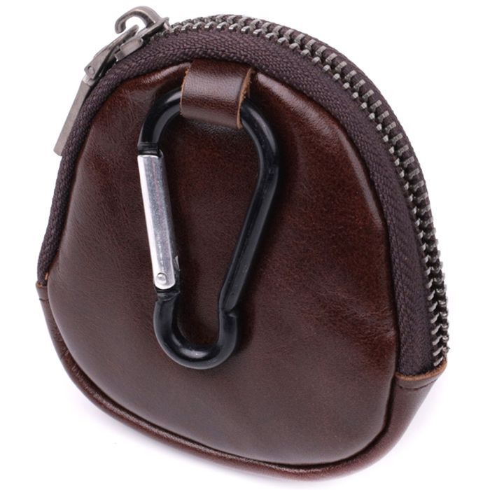 Кошелек Vintage Компактный для монет из натуральной кожи Коричневый (sale_15101) изображение 2