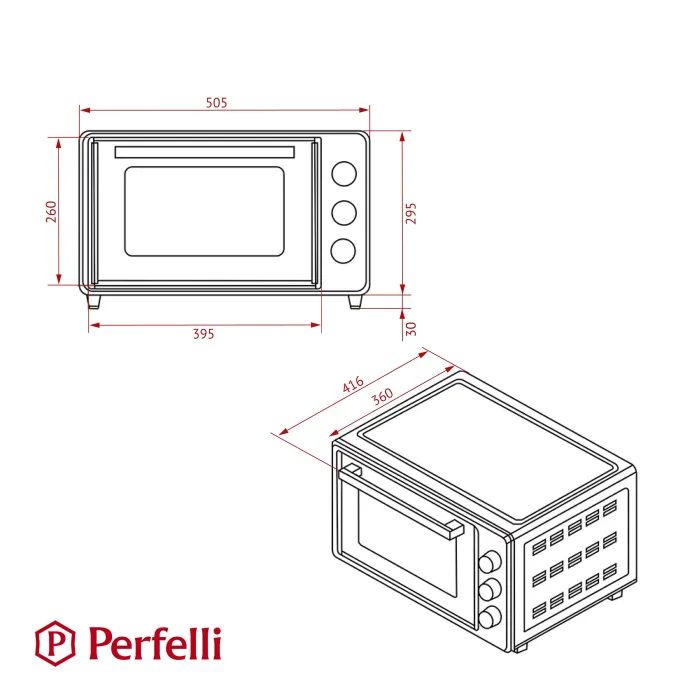 Электропечь Perfelli CLASSIC 37 GREY изображение 12