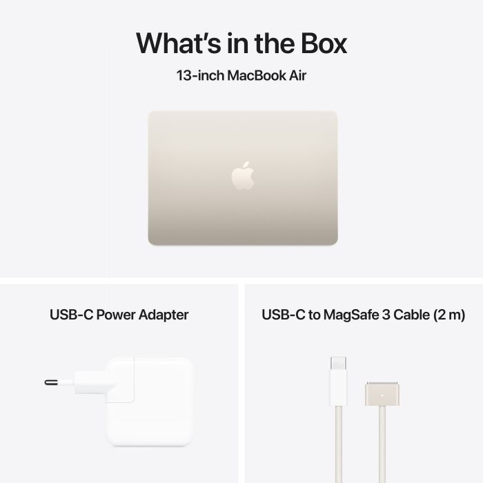 Ноутбук Apple MacBook Air 13 M4 A3240 Starlight (MW0Y3UA/A) изображение 9