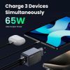 Зарядное устройство Ugreen 3xUSB 65W (2xUSB-C+USB-A) Gan Nexode Fast Charger Grey X553 (35042) изображение 3