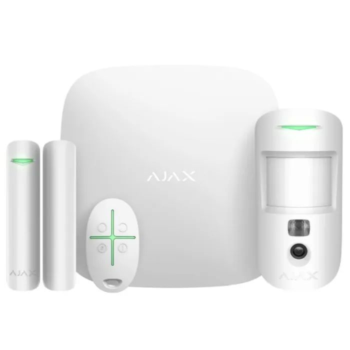 Комплект охранной сигнализации Ajax StarterKit Cam Plus HDR white