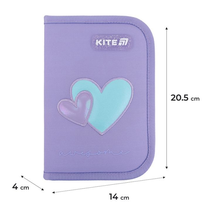 Пенал Kite 622 Awesome, 1 відділення, 2 відворот (K25-622-5) зображення 2