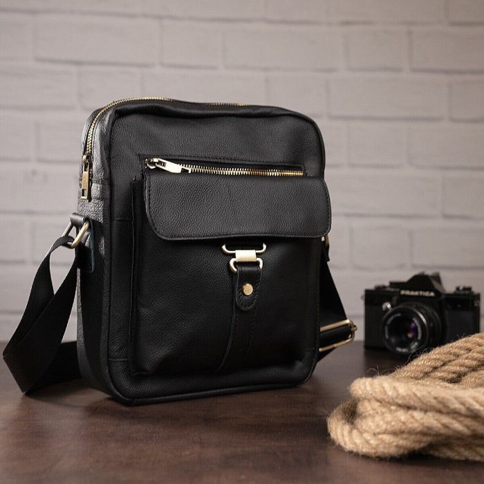 Сумка Vintage Чорна (14649) зображення 5