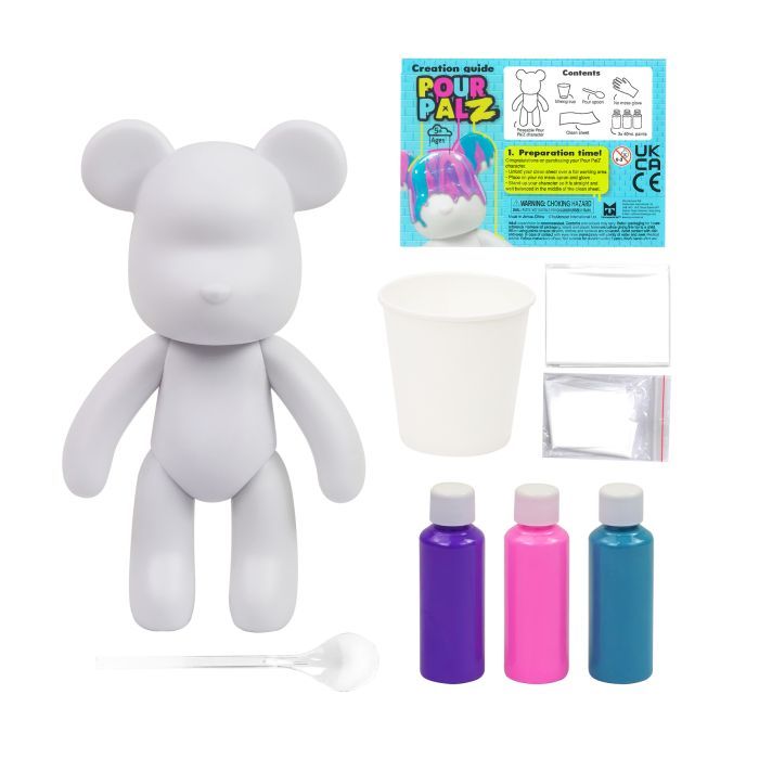 Набор для творчества ToyMonster Pour Palz Флюид Арт - Мишка "Ягодный взрыв" (GS-G08682) изображение 2