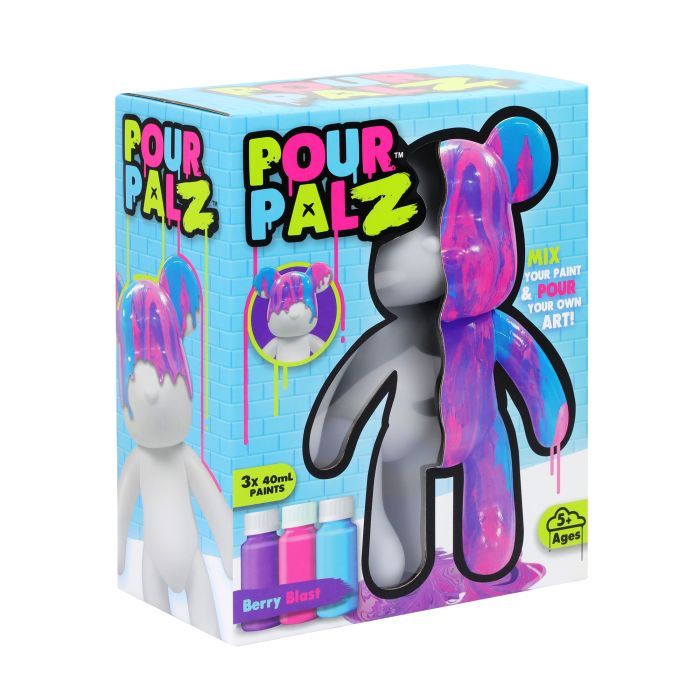 Набор для творчества ToyMonster Pour Palz Флюид Арт - Мишка "Ягодный взрыв" (GS-G08682) изображение 5