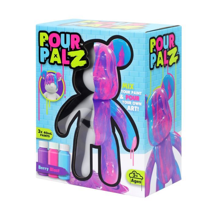 Набор для творчества ToyMonster Pour Palz Флюид Арт - Мишка "Ягодный взрыв" (GS-G08682) изображение 6