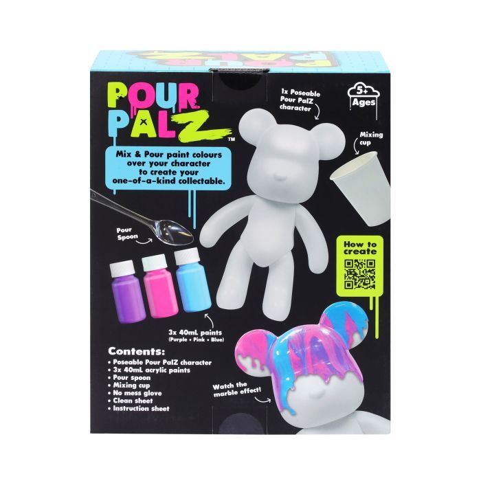 Набор для творчества ToyMonster Pour Palz Флюид Арт - Мишка "Ягодный взрыв" (GS-G08682) изображение 7
