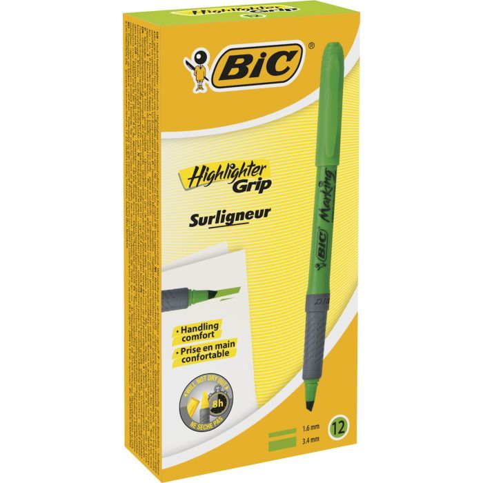 Маркер Bic текстовыделитель Grip, розовый (bc811934) изображение 3