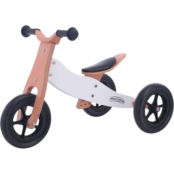 Беговел FreeON Free2Move 2 в 1 коричнево - білий (42868)