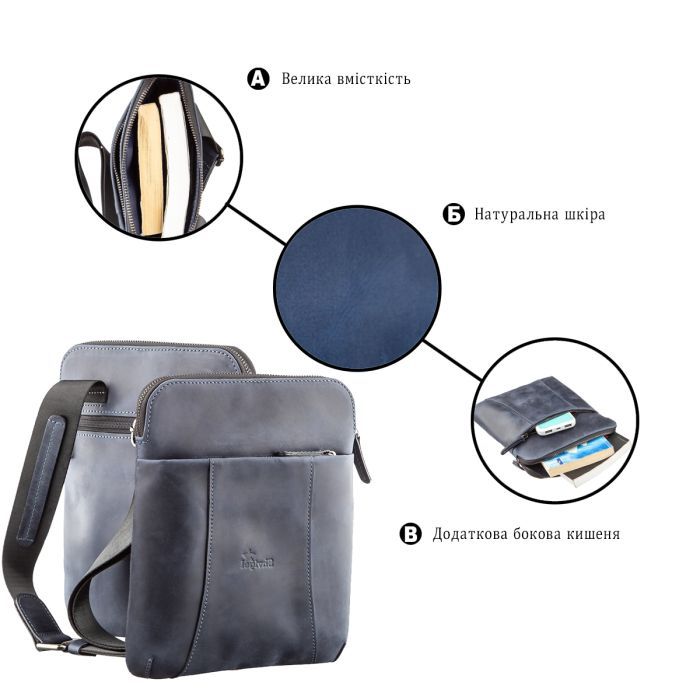 Сумка Shvigel Из винтажной кожи Коричневая (11180) изображение 4