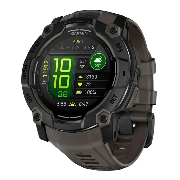 Смарт-часы Garmin Instinct 3, 50mm, AMOLED, Black Bezel with Charcoal Band, GPS смарт-годинник (010-03020-00)