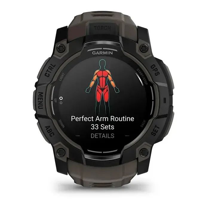 Смарт-часы Garmin Instinct 3, 50mm, AMOLED, Black Bezel with Charcoal Band, GPS смарт-годинник (010-03020-00) изображение 2