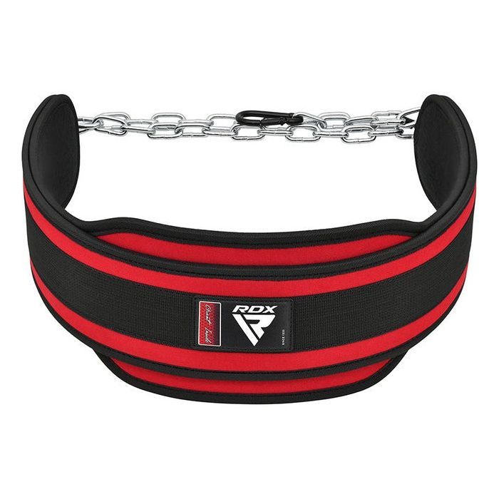Обважнювач RDX Пояс з ланцюгом T7 Pro Dipping Belt 2 Layer Red (WDB-T7R)