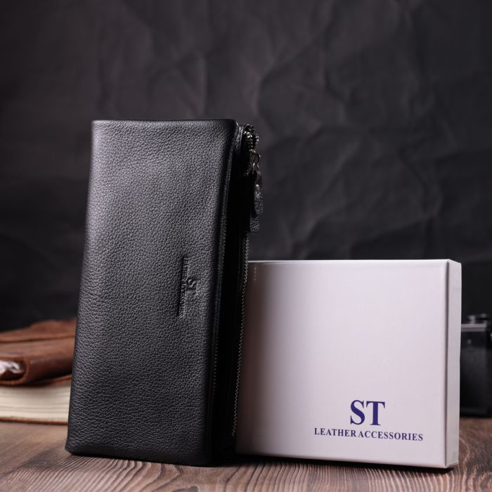 Кошелек ST Leather Из натуральной кожи Черный (22527) изображение 10