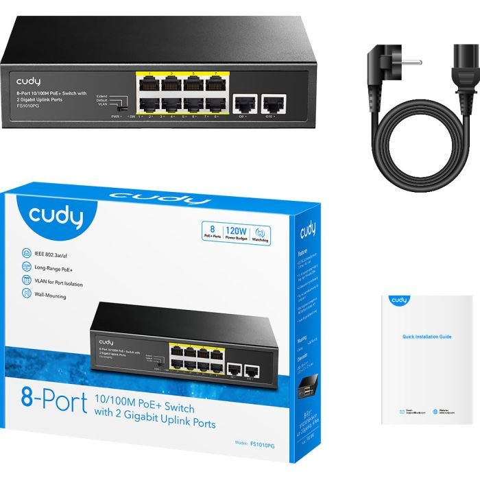 Комутатор мережевий Cudy FS1010PG зображення 4