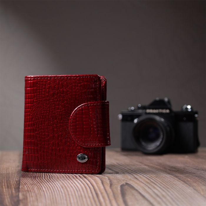 Гаманець ST Leather З натуральної шкіри Червоний (22685) зображення 10