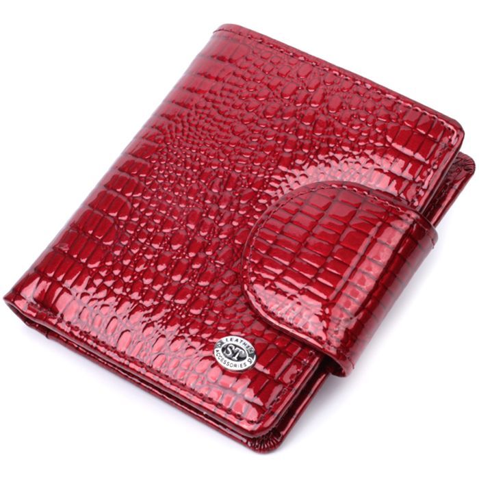 Гаманець ST Leather З натуральної шкіри Червоний (22685)