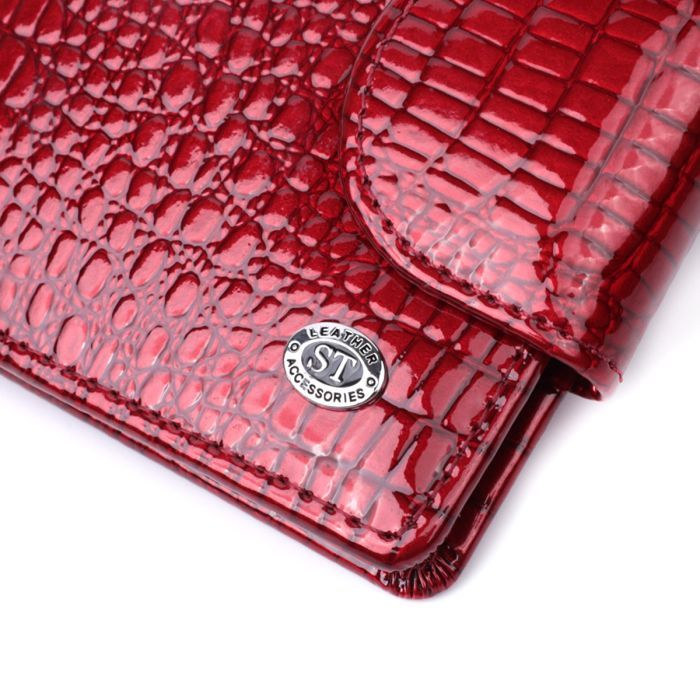 Гаманець ST Leather З натуральної шкіри Червоний (22685) зображення 5