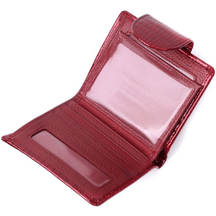 Гаманець ST Leather З натуральної шкіри Червоний (22685) зображення 8